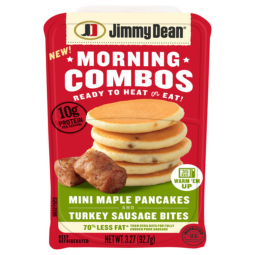 Jimmy Dean Jimmy Dean Morning Combos Mini Maple Pancakes and Turkey Sausage Bites, 3.27 oz