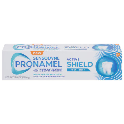 Sensodyne Toothpaste, Active Shield, Fresh Mint