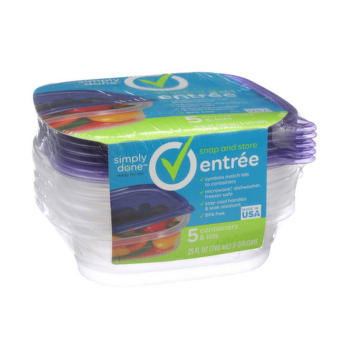 Snap And Store Entree Containers & Lids, Seasonal Design