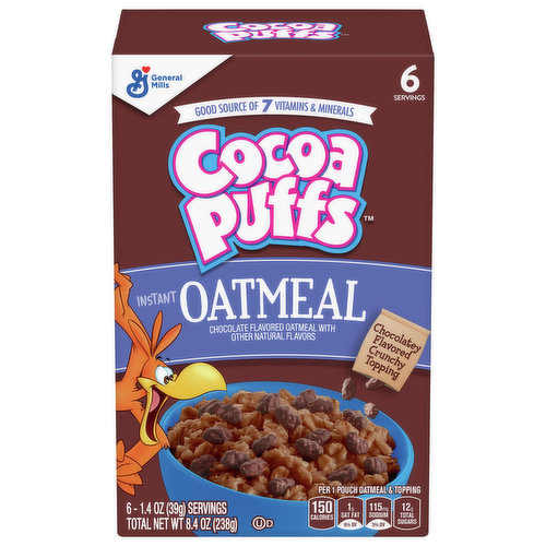 Cocoa Puffs Instant Oatmeal, Chocolate Flavored