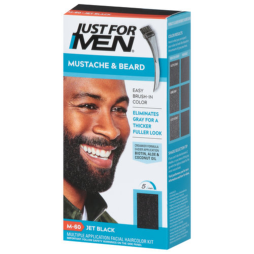 Just For Men Mustache & Beard Color, Jet Black M-60