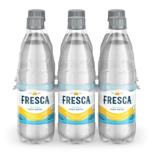 Fresca Grapefruit Citrus Sparkling Soda Water Bottles, 16.9 fl oz