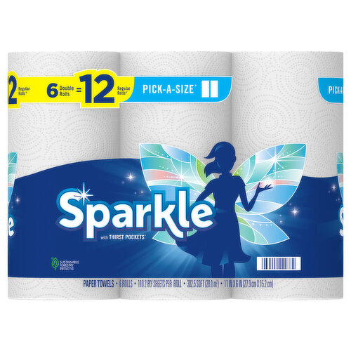 Sparkle Paper Towels, 2-Ply