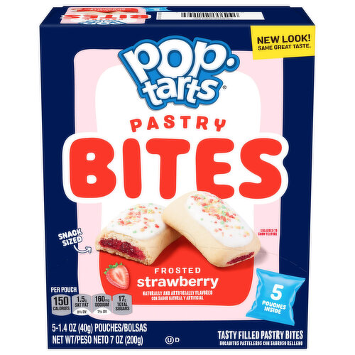 Pop-Tarts Pastry Bites, Strawberry, Frosted, Tasty Filled