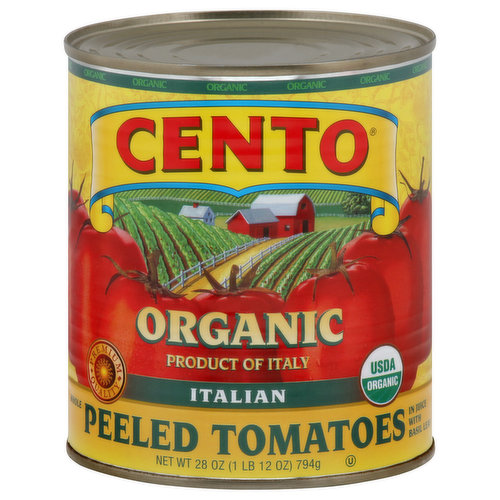 Cento Tomatoes, Organic, Italian, Peeled, Whole