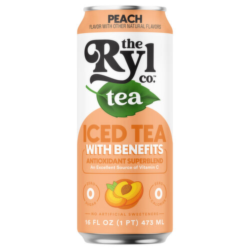 The Ryl Co. Tea, Zero Sugar, Peach