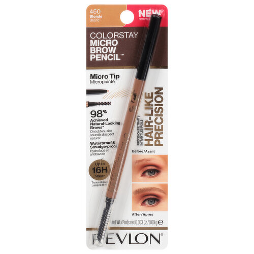 Revlon Brow Pencil, Micro Tip, Blonde 450