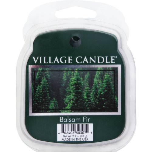 VILLAGE CANDLE Wax Melt, Balsam Fir