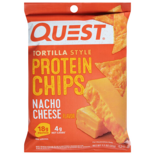 Protein Chips, Nacho Cheese Flavor, Tortilla Style