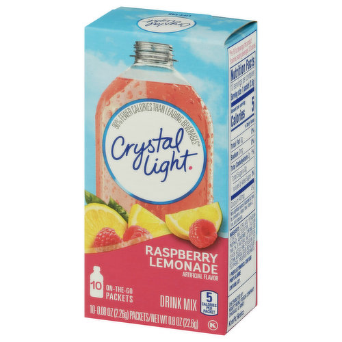 Crystal Light Lemonade, Fruit Punch, Raspberry Lemonade and Wild