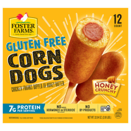 Foster Farms Corn Dogs, Gluten Free, Honey Crunchy