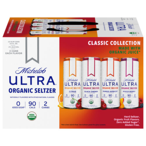 Michelob Ultra Seltzer, Organic, Classic Collection