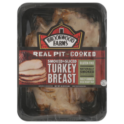 Brookwood Farms Turkey Breast, Gluten-Free, Real Pit Cooked, Smoked & Sliced