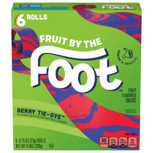 Fruit by the Foot Fruit Flavored Snacks, Berry Tie-Dye