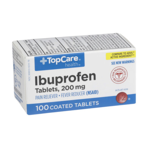   Basic Care Ibuprofen Tablets, 200 mg, Pain  Reliever/Fever Reducer, 500 Count : Health & Household