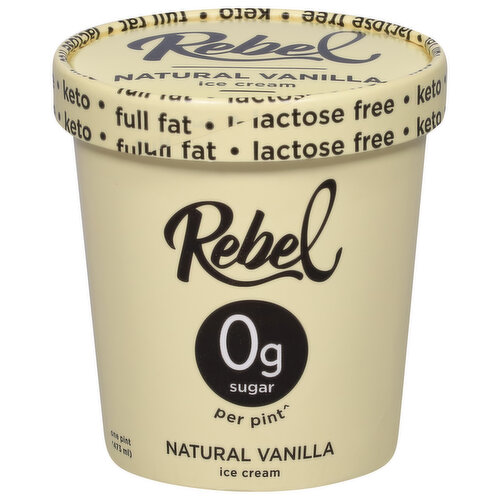 Rebel Ice Cream, Natural Vanilla