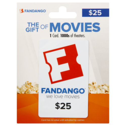 Fandango Gift Card, Fandango, $25