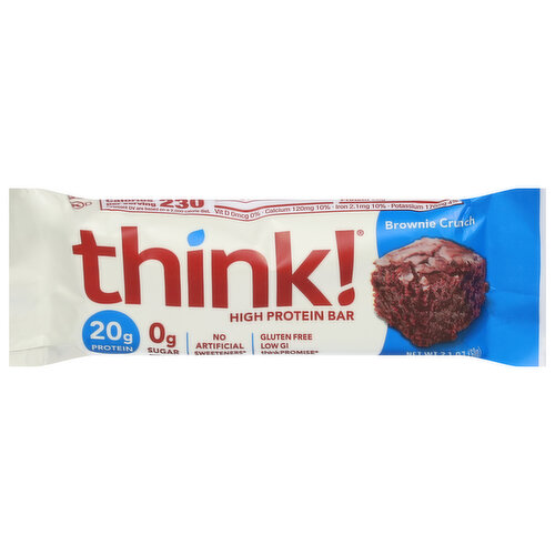 Think! High Protein Bar, Brownie Crunch - Brookshire's