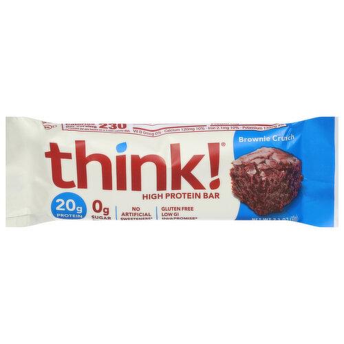 think! High Protein Bar, Brownie Crunch – Think Products