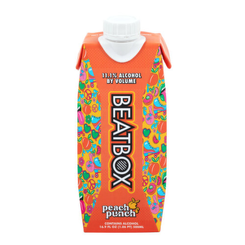 BeatBox Beverages BeatBox Peach Punch Party Punch, 11.1% ABV, 16.9 fl oz