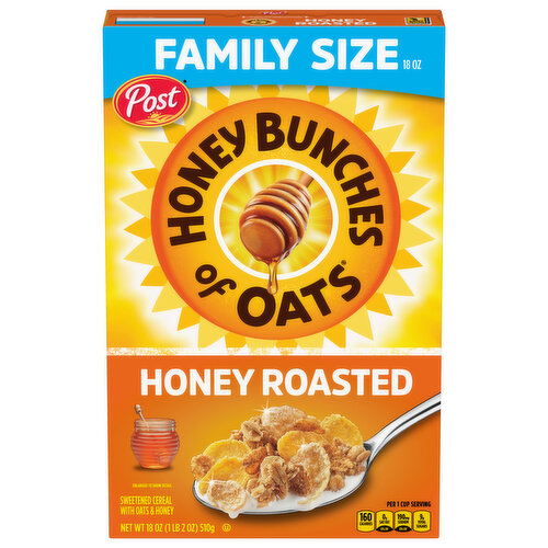 Honey Bunches of Oats Cereal, Honey Roasted, Large Size