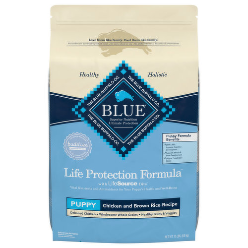 Blue Buffalo Food for Puppies, Natural, Chicken and Brown Rice Recipe, Puppy