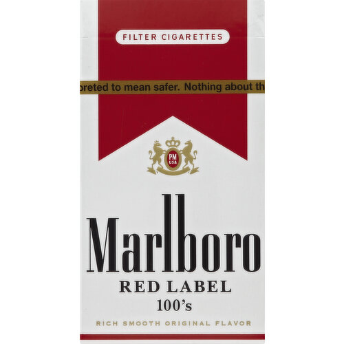 Marlboro Cigarettes, Filter, Red Label, 100's