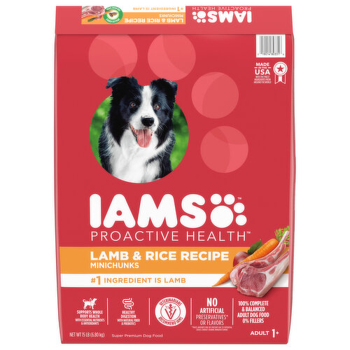 IAMS Dog Food, Lamb & Rice Recipe, Minichunks, Adult 1+