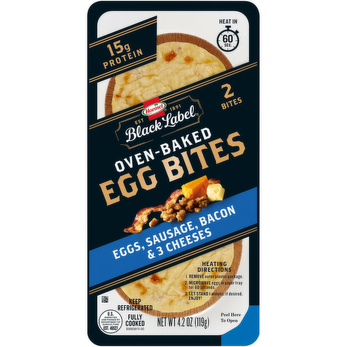 Egg Bites, Three Cheese & Turkey Sausage Nutrition Facts - Eat