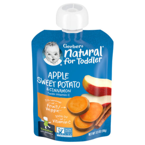 Gerber Apple Sweet Potato & Cinnamon, Toddler (12 Months)