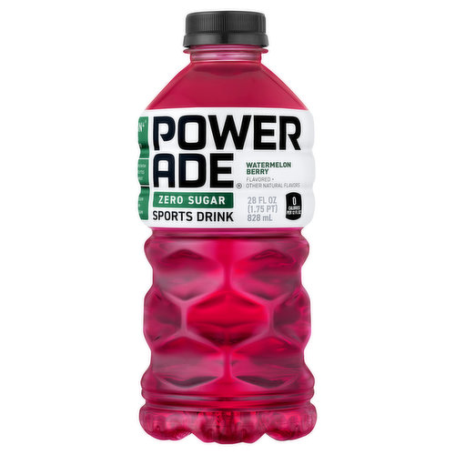 Power Ade Sports Drink, Zero Sugar, Watermelon Berry