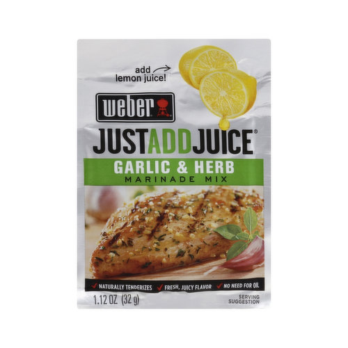 Weber Just Add Juice - Marinade Mix, Garlic & Herb