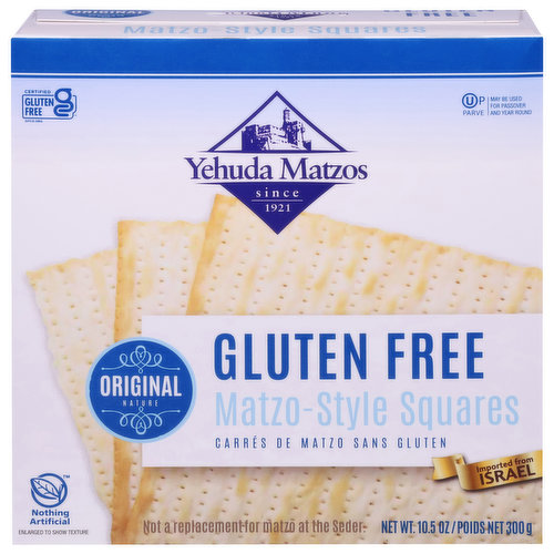 Matzo-Style Squares, Gluten Free, Original,