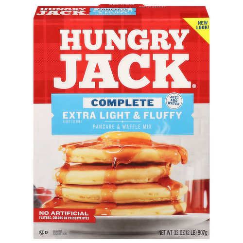 Hungry Jack Pancake & Waffle Mix, Extra Light & Fluffy, Complete