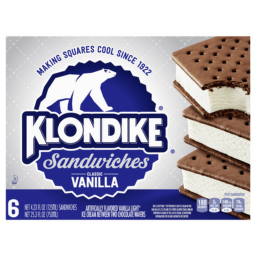 Klondike Ice Cream Sandwiches, Classic Vanilla