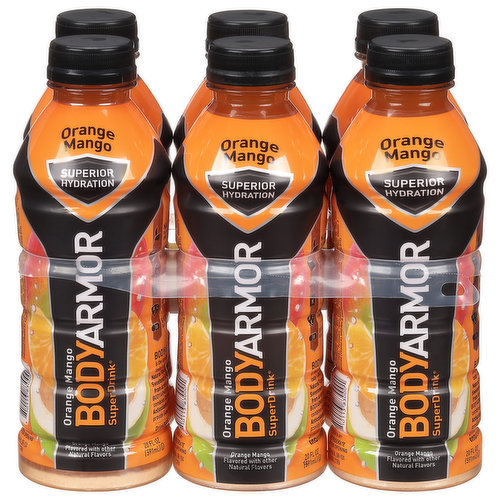 BodyArmor Super Drink, Orange Mango, 6 Pack