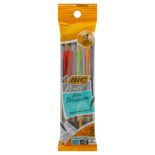 Mechanical Pencils, Xtra Precision, Fine (0.5 mm), No. 2