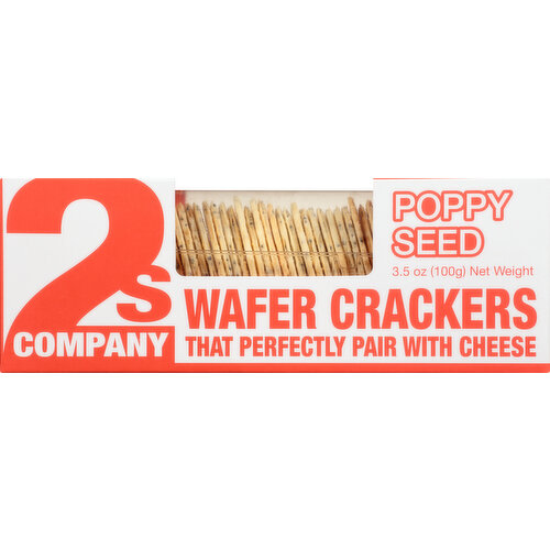 2s Company Wafer Crackers, Poppy Seed