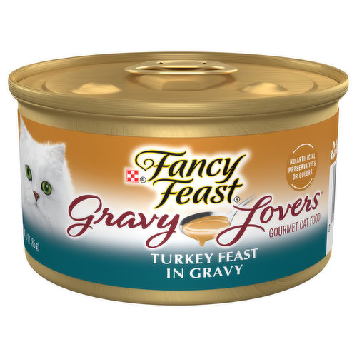 Purina Cat Food, Gourmet, Turkey Feast in Gravy, Gravy Lovers