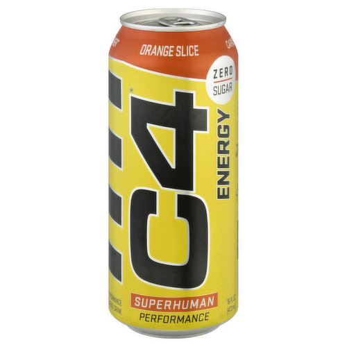 C4 Energy Drink, Performance, Zero Sugar, Strawberry - Brookshire's