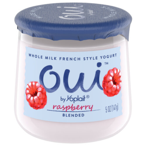 Oui Yogurt, Raspberry, Blended, French Style