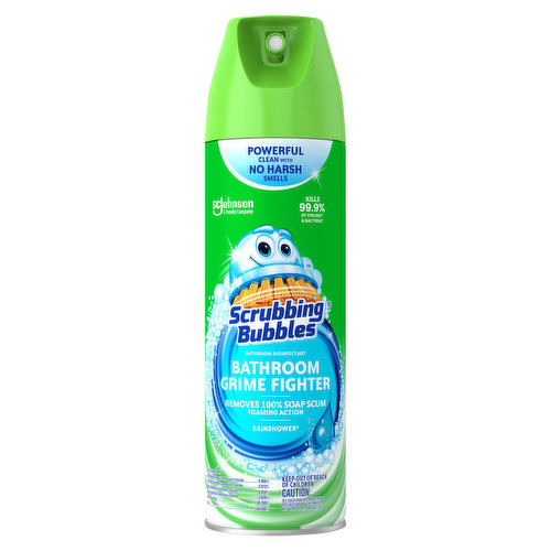 Scrubbing Bubbles Bathroom Grime Fighter, Disinfectant, Rainshower