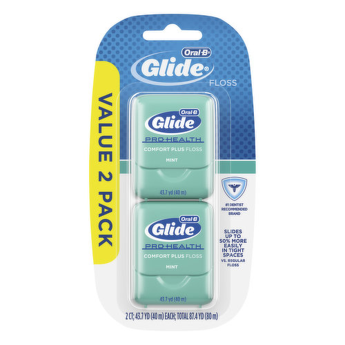 Oral-B Floss, Comfort Plus, Mint, Value 2 Pack