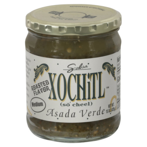 Xochitl Salsa, Asada Verde, Roasted Flavor, Medium