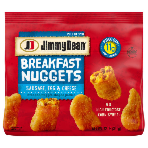 Jimmy Dean Breakfast Nuggets, Sausage, Egg & Cheese