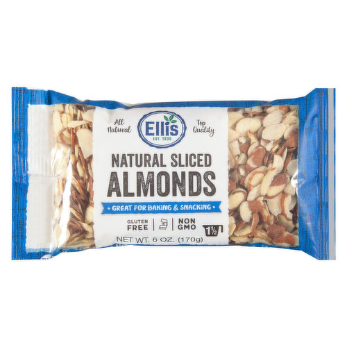 Ellis Almonds, Natural Sliced