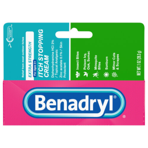 Benadryl Itch Stopping Cream, Extra Strength, Ages 2+