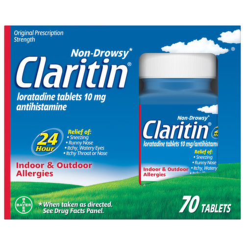 Claritin Antihistamine, Original Prescription Strength, 10 mg, Tablets