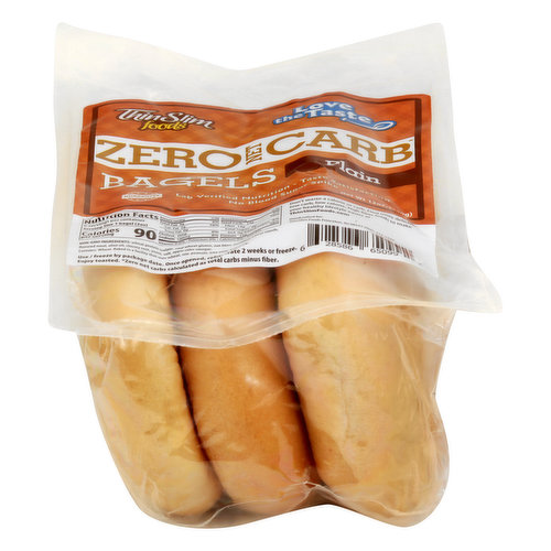 Thin Slim Foods Bagels, Plain