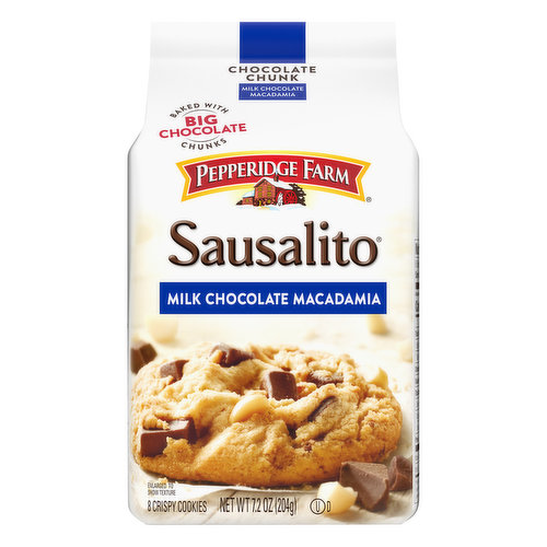 Pepperidge Farm Cookies, Crispy, Milk Chocolate Macadamia